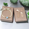 Cargar la imagen en la vista de la galería, Pulsera Blanca de Larimar con Cordón Ajustable en Oro Laminado  Edición San Valentín
